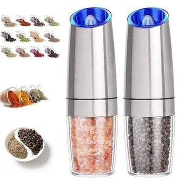 Electric Spice Grinder Salt and Pepper Shakers Mill Herb Set Stainless Steel Automatic Seasoning Bottle. Type: Kitchen Appliances. Food Grinders and Mills.