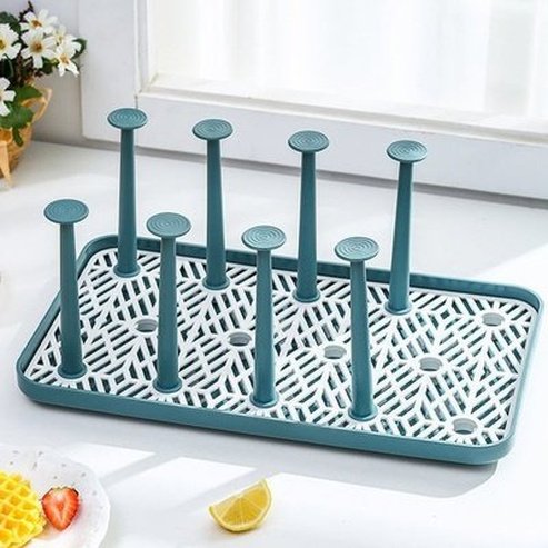 Cup Drying Rack Dustproof Glass Cup Drainer Detachable Bottle Holder Dish Drying Rack Storage Tray Kitchen Supplies. Kitchen Organizers: Kitchen Utensil Holders & Racks
