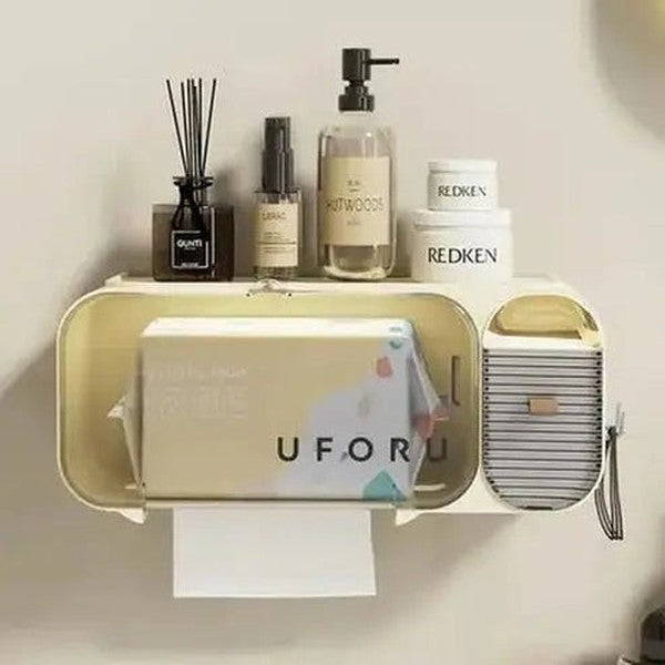 Versatile Waterproof Wall-Mounted Toilet Paper Holder