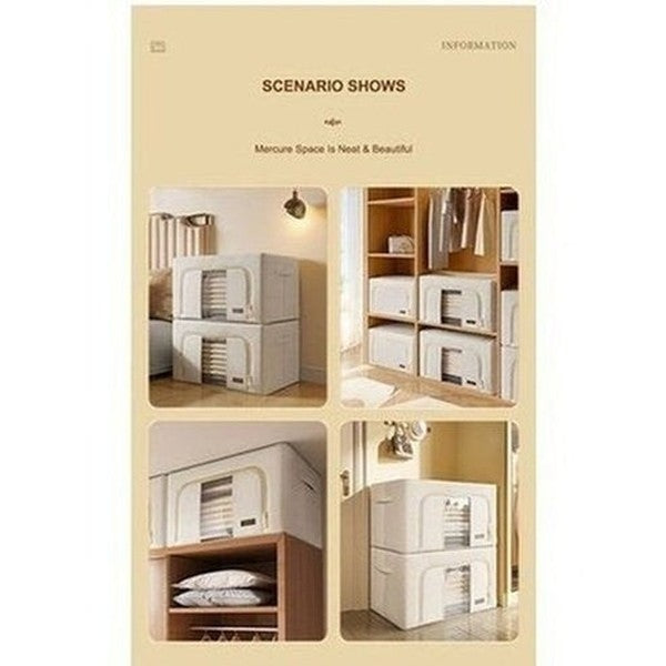 JOYBOS Fabric Folding Clothes Storage Box Finishing Cabinet Toy Storage Cabinet Quilt Storage Pet House Car Trunk Organizer. Type: Household Storage Containers.