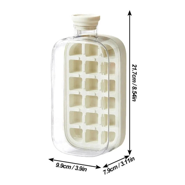 Portable Silicone Freezer Ice Trays, Zero-Contact Pressure Ice Cube Mold