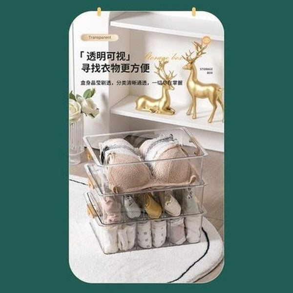 Wall Hanging Underwear Organizer Drawer Storage Box Bedroom Underwear Bra Socks Tie Clear Top Hanging Finishing Container. Type: Household Storage Drawers.