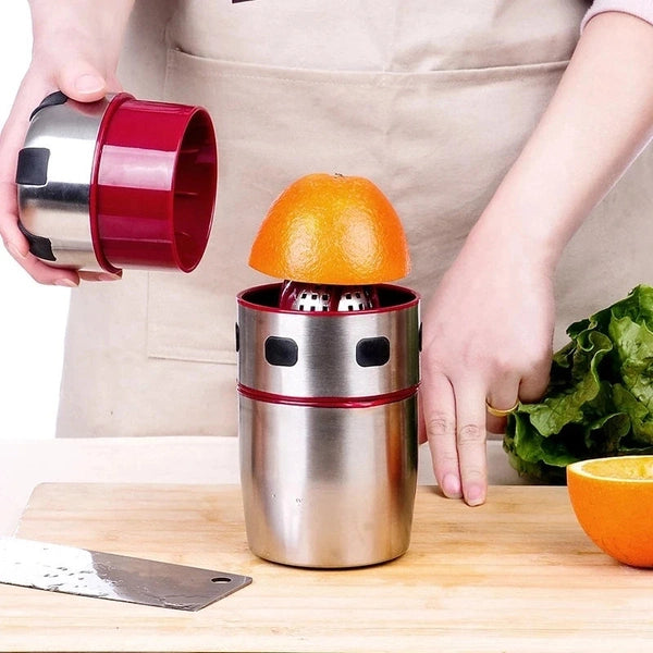Citrus Juicer Manual Orange Juicers, Portable Stainless Steel Hand Grapefruit Squeezer