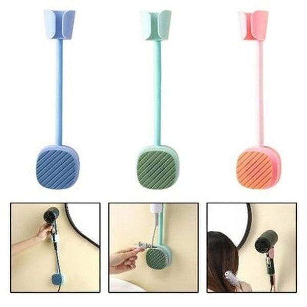 Adjustable Wall Mounted Adhesive Hair Dryer Holder
