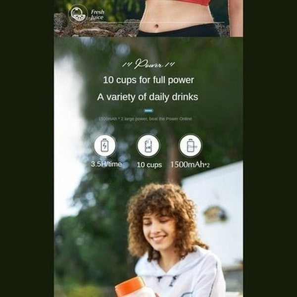 1000ML Portable Blender Bottle 70W Powerful Fresh Juice Blender 2 In 1 Accompanying Cup Orange Juicer Mixers Electric Blender. Type: Food Mixers & Blenders.