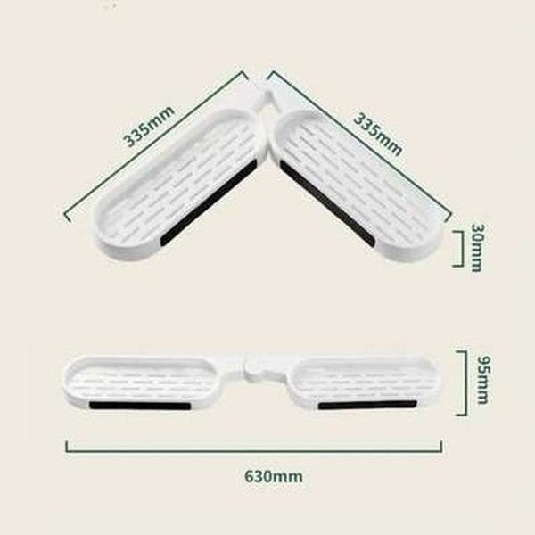 Punch-Free Bathroom Corner Rotating Shelf