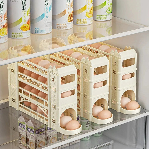 Sliding Egg Storage Bins for Refrigerator