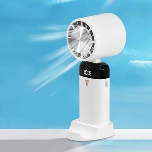 USB Portable Small Fan Digital Display 3W 1200/3600mAh Air Cooling Fan Mini 3-speed Wind Mute Detachable Base for Travel. Climate Control Appliances. Type: Fans.