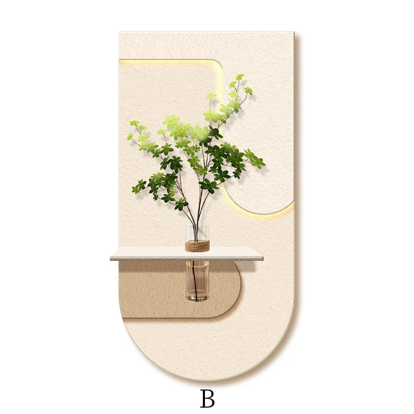 Modern Green Plant Decorative Murals, High-End Wall Lights in Corridors