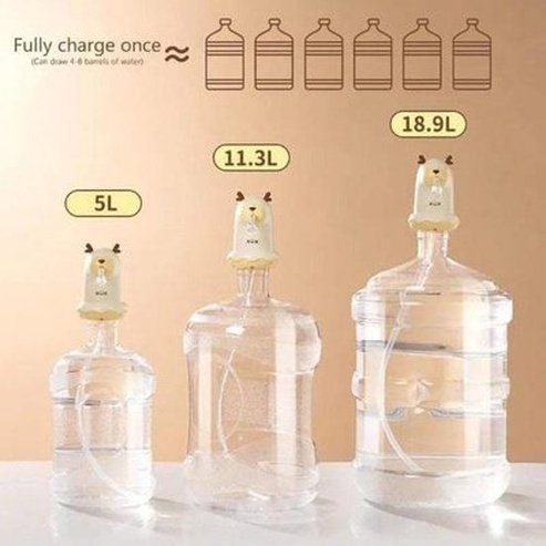 USB Charging Cartoon Water Bottle Dispenser Pump