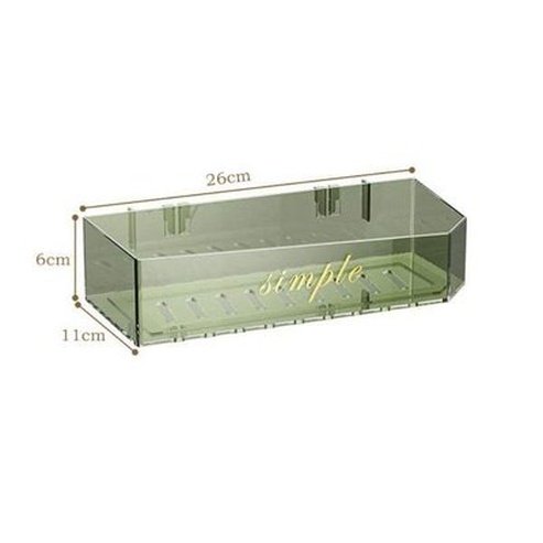 Wall-Mounted Hollow Design Clear Shampoo Storage Rack