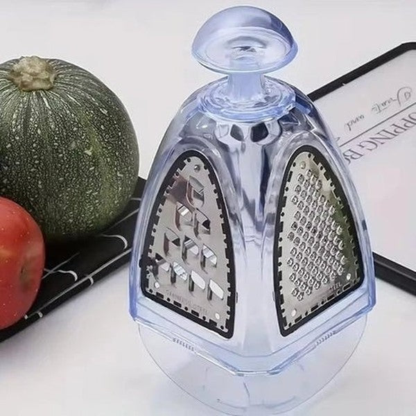 4-in-1 Vegetable Shredder | Hand Grater & Slicer with Garlic Grinder