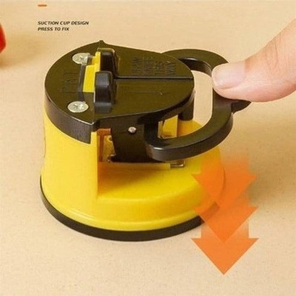 Sturdy Mini cartoon yellow duck knife sharpener with suction cup. Portable Tungsten Kitchen Knife Sharpener. Kitchen Appliances. Type: Knife Sharpeners.
