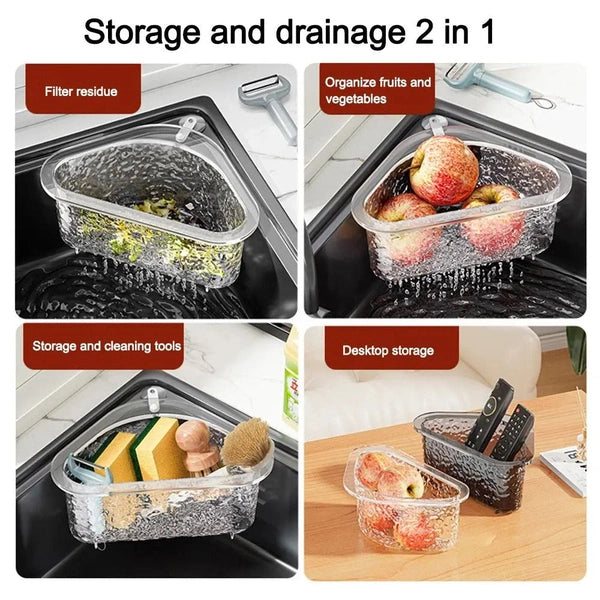 Portable Triangle Sink Drain Basket