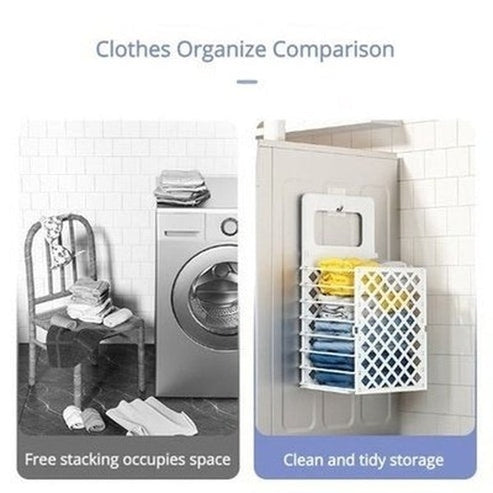 Wall-Mounted Laundry Hamper Dirty Clothes Organizer