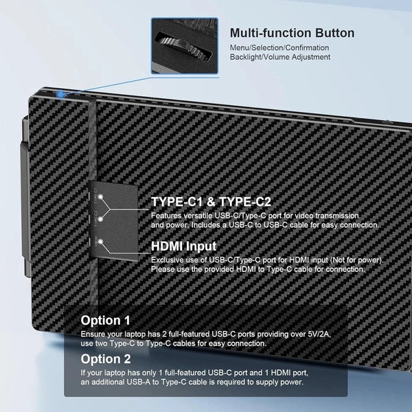 Triple Screen Monitors for 13-17 Inch Laptops, Easy Connection for Enhanced Productivity