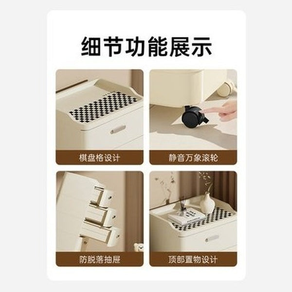 Multipurpose Drawer-Styled Nightstand Bedside Table Living Room Children's Toy Finishing Artifact Bedroom Small Clothes Storage Cabinet. Type: Nightstands