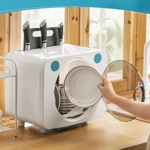 Cute Mini Dish Organizer Drain Cube Box