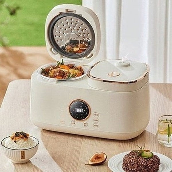 Double Gallbladder Intelligent Rice Cooker Mini Multi-function Household Double Combination Rice Cooker 3-4 People. Kitchen Appliances: Food Cookers and Steamers.
