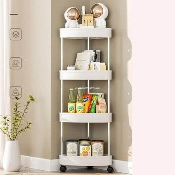 4 Tier Plastic Triangular Bath Caddy Storage Rack