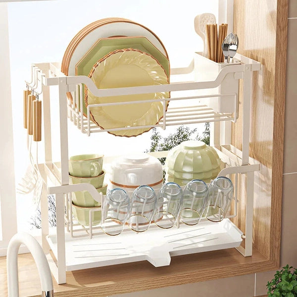 Narrow Shelf Dishes Drying Rack Cutlery Organizer