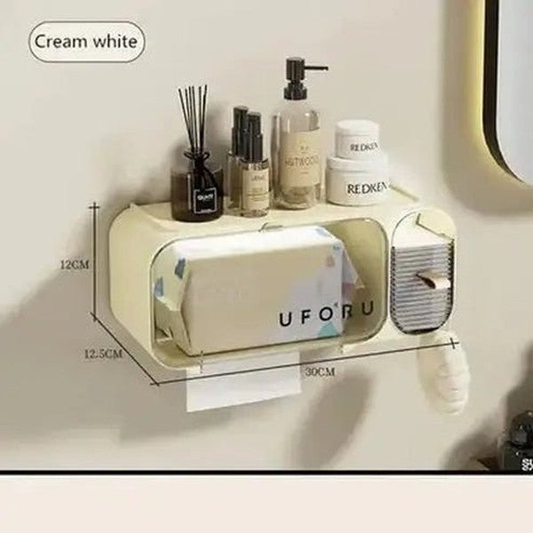 Versatile Waterproof Wall-Mounted Toilet Paper Holder