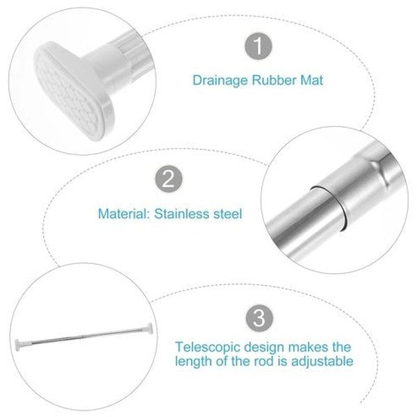 Multifunctional Tension Rod for Clothes, Curtains & More