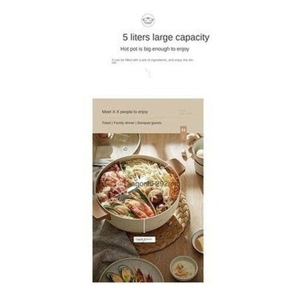 Bear Electric Hot Electric Boiling Pot 5 Liters Capacity Mandarin Duck Adjustable Fire Power Hotpot Cooker Cooking Pot. Cookware. Type: Casserole Dishes.