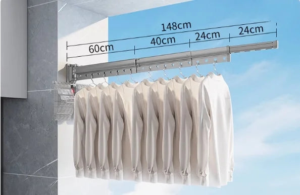 Wall-Mounted Foldable Laundry Drying Rack