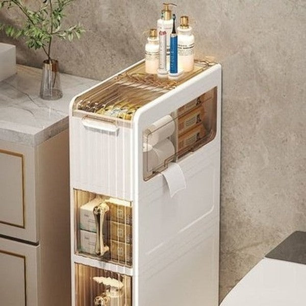 Light Acrylic Free Installation Landing Bathroom Caddy