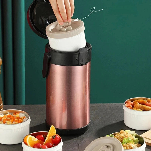 Lunch Box with Spoon and Fork