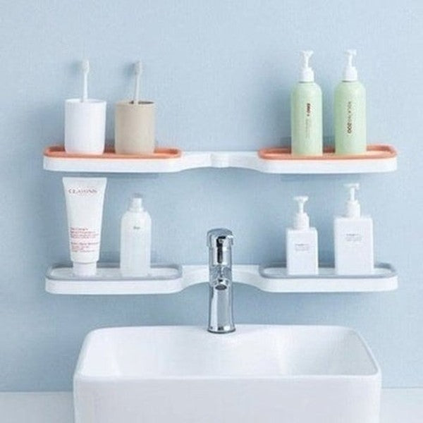 Punch-free Bathroom Corner Storage Rack
