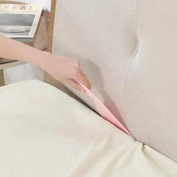 Quick and Easy Bed Making Mattress Raiser, Ergonomic Mattress Wedge Raiser, Bed Making Tool. Material: Plastic. Color: Pink. Product Type: Home Decor