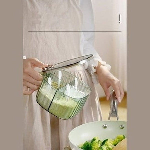 Transparent Plastic Condiment Container With Lid. Spices Storage Box With Spoon. Plastic Clear Condiment Storage Box. Tools & Utensils. Kitchen Organizers: Spice Organizers.