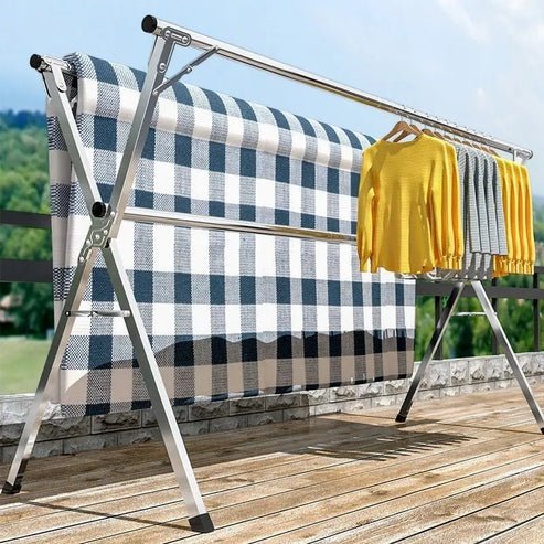 Telescopic Stainless Steel Drying Rack for Indoor & Outdoor Use