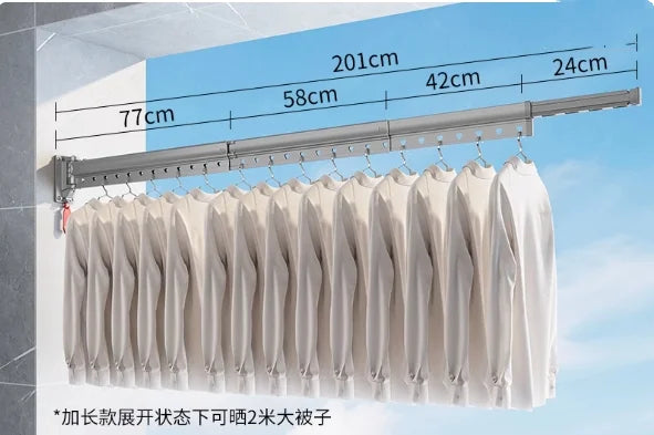 Wall-Mounted Foldable Laundry Drying Rack