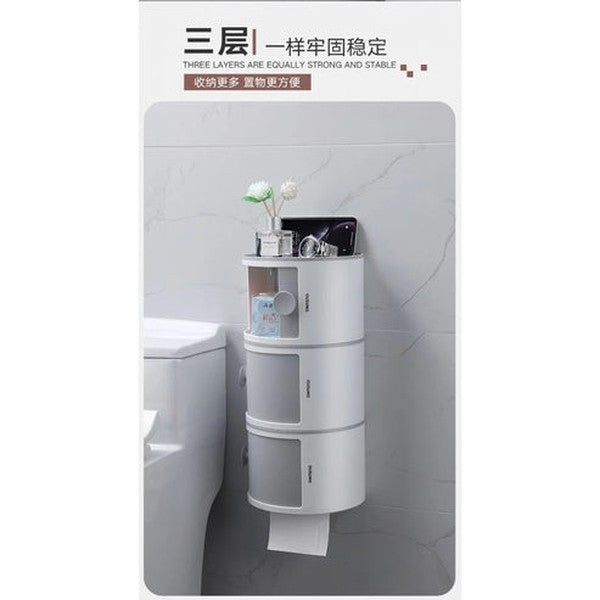 Elegant Wall-Mounted Waterproof Toilet Roll Holder Paper Dispenser