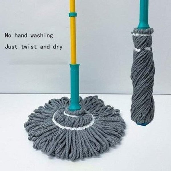 Hand-folding self-spinning self-wringing cleaning mop