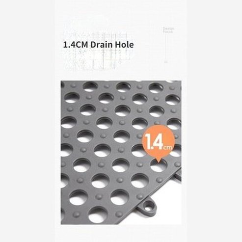 1 Pack Interlocking Non Slip Drainage Floor Tiles, 11.8 X 11.8 Inch Soft PVC Bath Shower Floor Mat with Suctions Cups. Bathroom Accessories: Bath Mats & Rugs.