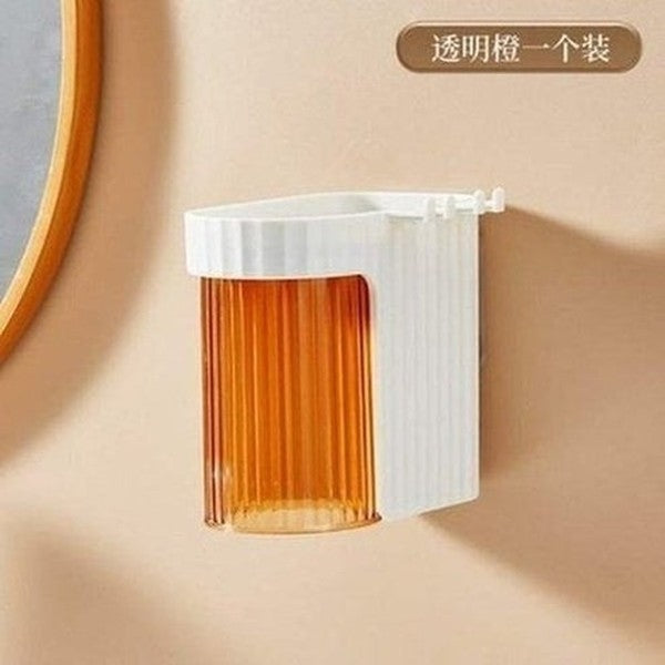Wall-mounted Magnetic Mouthwash Cup Toothbrush Rack