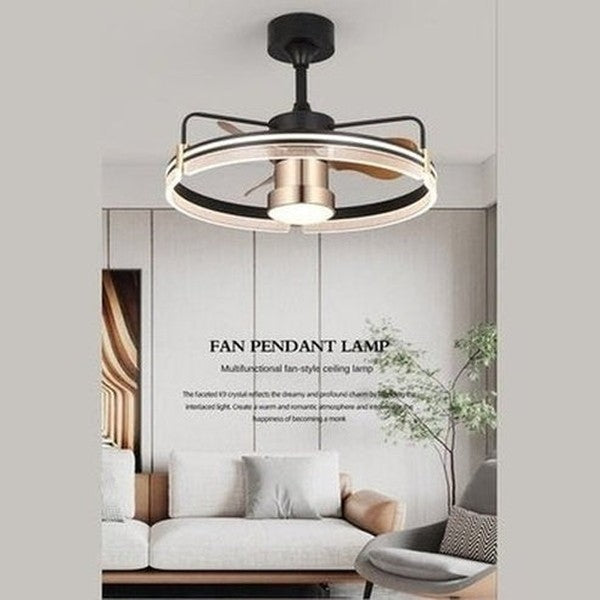 RC Ceiling Fan Lamp LED Three-color Lighting Integrated Fan Lamp Frequency Conversion Mute Modern Household Ceiling Fan Lamp. Decor: Lamps.