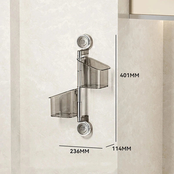 Suction Cup Rotating Organiser, Kitchen Wall Mounted Onion Ginger Garlic Storage Box