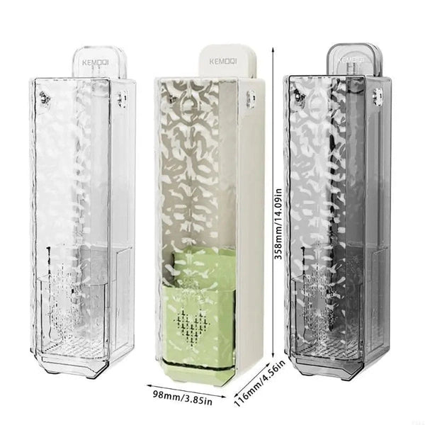 Wall Mounted Drainer Rack Stylish Kitchen Chopsticks Organizers Cuction Cup Rack