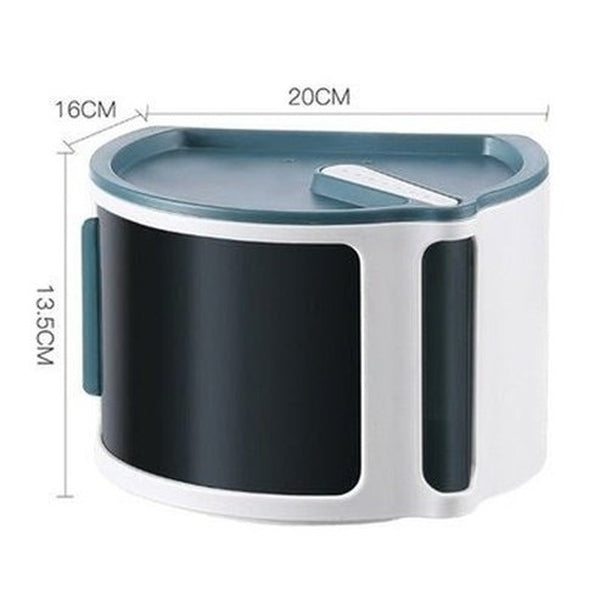 Modern Simple Multifunctional Shelf Creative Sliding Door Tissue Box Wall Mounted Plastic Shelf Stackable