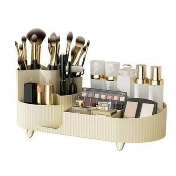 Rotating Cosmetic Storage Box Makeup Brush Organizer