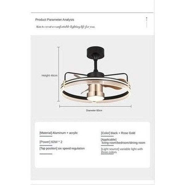 RC Ceiling Fan Lamp LED Three-color Lighting Integrated Fan Lamp Frequency Conversion Mute Modern Household Ceiling Fan Lamp. Decor: Lamps.