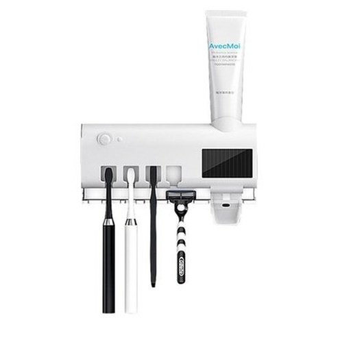 xiaomi youpin uv toothbrush holder toothpaste dispenser solar energy bathroom toothbrush storage box. bathroom accessories: toothbrush holders. brand: xiaomi