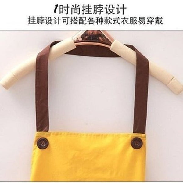 Hand wipes waterproof and oil proof household kitchen fashion apron Japanese household chores large adult women's work clothes