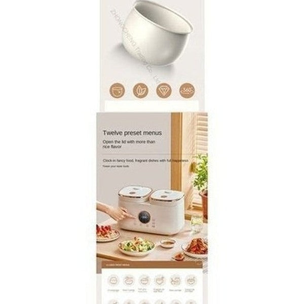 Double Gallbladder Intelligent Rice Cooker Mini Multi-function Household Double Combination Rice Cooker 3-4 People. Kitchen Appliances: Food Cookers and Steamers.