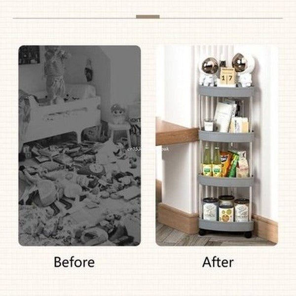 4 Tier Plastic Triangular Bath Caddy Storage Rack